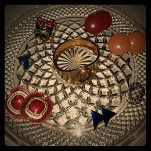 Vintage earrings with a vintage bracelet